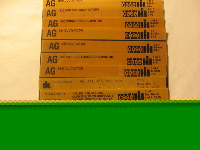 Lot of case cultivator microfiche manuals