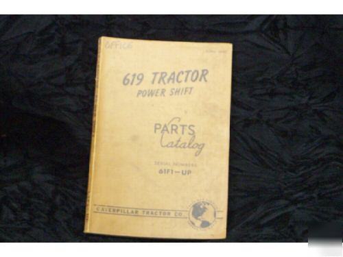 Original caterpilliar 619 tractor parts manual