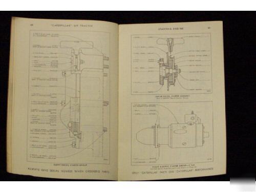 Original caterpilliar 619 tractor parts manual