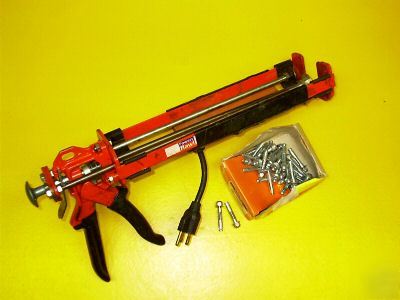 Rawl heated caulk gun adhesive applicator hilti fastner