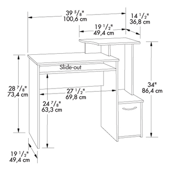 Sauder beginnings cinnemon cherry computer desk 408726