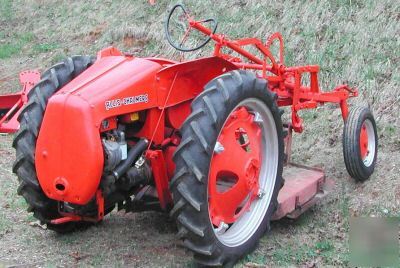 Allis chalmers g tractor with 48 inch bush hog - rare