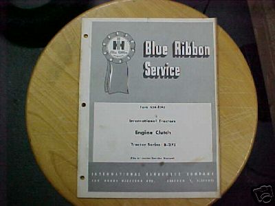 Ih b-275 tractor engine clutch oem service manual 