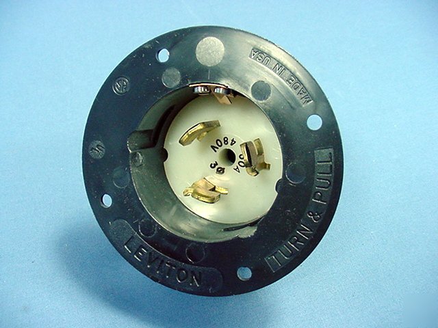 Leviton california locking flanged inlet 50A 480V 3Ã¸