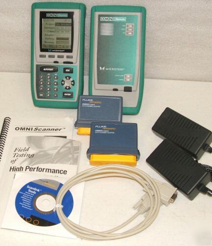 Microtest omniscanner CAT5 CAT5E CAT6 certifier fluke