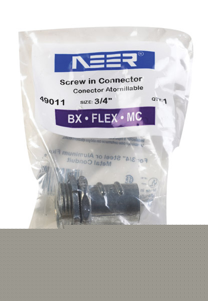 Gam-pak products 49011 conn flex screw-in 3/4