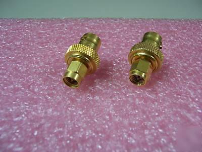 2 pomona 4290 sma(m) to bnc(f) rf adapters