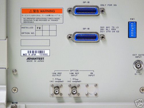 Advantest D3186/72 pulse pattern generator, 12.5 ghz