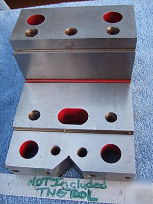 Angle plate stepped w/vee hardened usa tooolmaker wow 