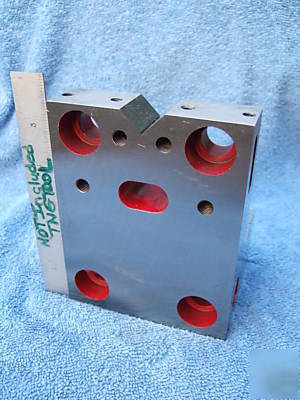 Angle plate stepped w/vee hardened usa tooolmaker wow 