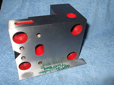 Angle plate stepped w/vee hardened usa tooolmaker wow 