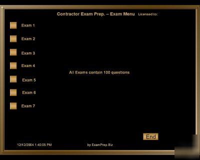 California general contractor b license exam prep cd 