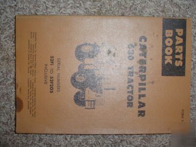 Caterpillar 630 tractor parts book manual