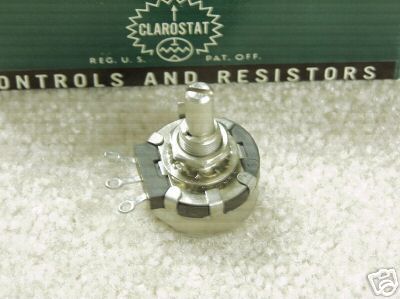 Clarostat 750K ohm pot - audio taper - 1/2