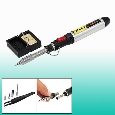 Compact butane gas 8 in 1 welding soldering iron set