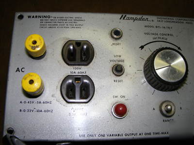 Hampden model bps-36/18F ac/dc power supplie 