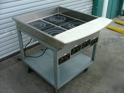 Induction cook-top warmer table sr-1151B-1W