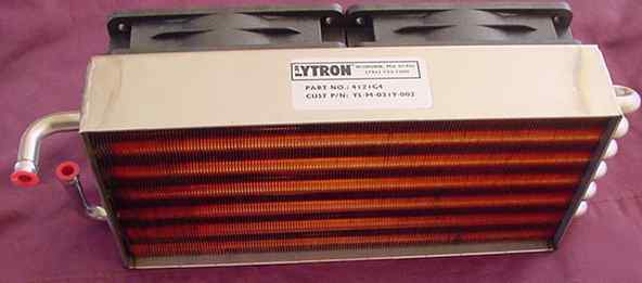 Lytron fan oil fluid cooler heat exchanger stainless 