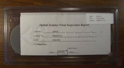 Min qt=10, oplink 1.55UM 2-stage optical fiber isolator