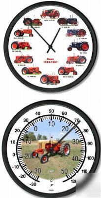 New 12 case tractors 1913 - 1957 clock thermometer 