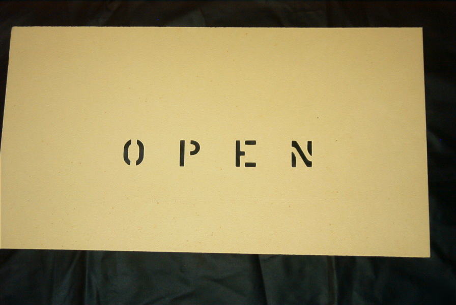 New open & closed sign stencils