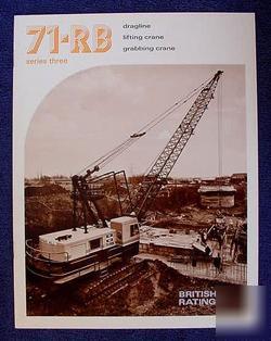 Ruston bucyrus 71-rb-3 crane.dragline brochure 1978
