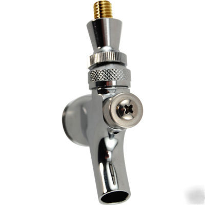 Self closing polished chrome draft beer faucet head