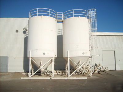 Silo 12700 gal resin 22' x 12' set of two w/ smu hmi