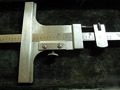 Starett no. 448 depth gauge micrometer w/ case
