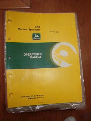 John deere operators manual 350 manure spreader