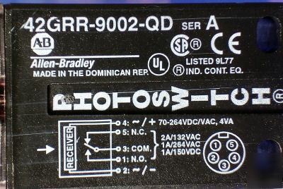 Allen bradley photoswitch trans beam rcvr 42GRR-9002-qd