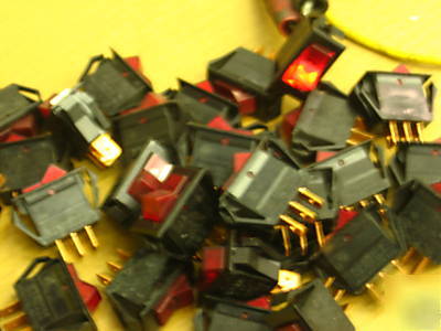 Carling illuminated rocker switch 250VAC ---- lot of 17