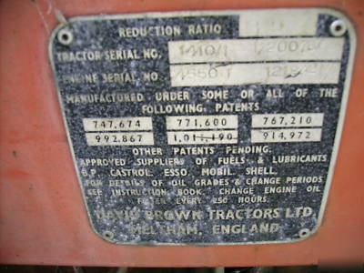 Case model 1410 david brown farm tractor 