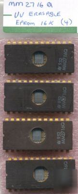 Ic - MM2716Q uv erasable eprom 16K (4) mint