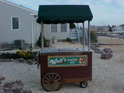 Italian ice / ice cream cart with cold plates