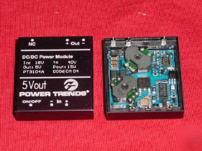 1 pc. powertrends# PT3104A, 5V 15W 24VIN dc/dc, horz