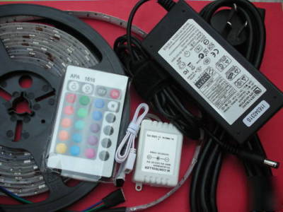 10,5M 5050 smd rgb led strip + controller +power supply