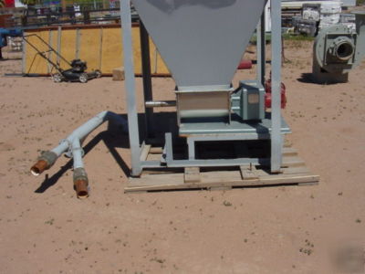 Bag dump station with acrison feeder.