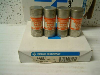 Fuses 50 amp 600 v. class j. gould A4J50 