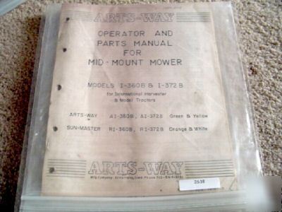 Ih international b tractor arts-way mower manual