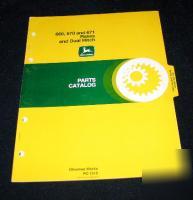 John deere 660 670 671 rakes dual hitch parts catalog