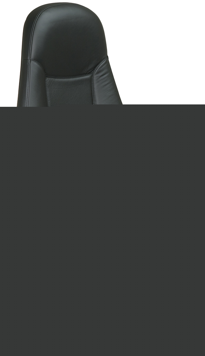 Leather high back executive desk office black chair