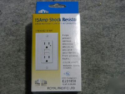 New 10 - 15A 120V gfci / gfi receptacles w/ led in box