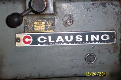 Clausing lathe toolroom gear head machine