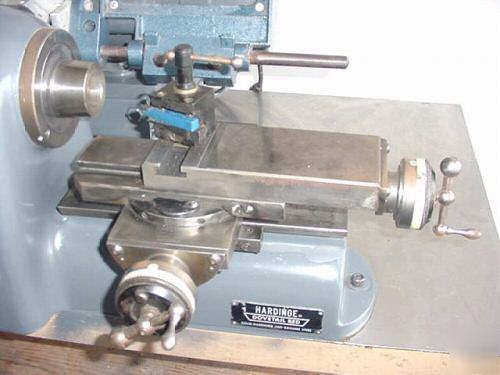 Hardinge hsl bench lathe w/closer & toolmakers compound