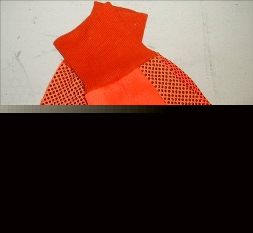 Lot of 24 pairs of hunter orange cotton glove with pvc