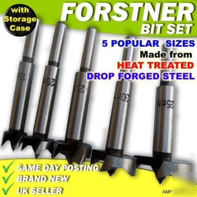 New 5PC forstner drill bit set 15MM 20MM 25MM 30MM 35MM