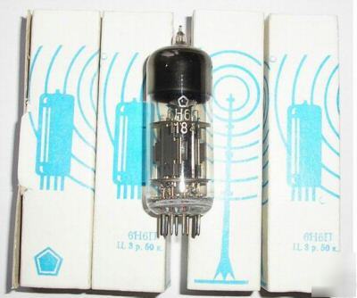 New 6N6P double triode=ECC99 = E182CC lot of 6 sealed