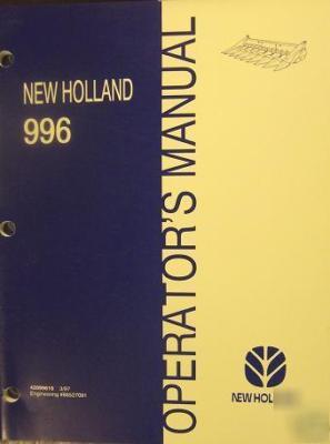 New holland 996 corn head for combines operator manual