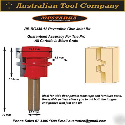 Router bit reversible glue joint bit rb-RGJ38-12 